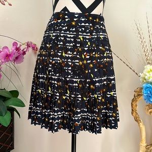 J. CREW Printed Pleated Mini Skirt
